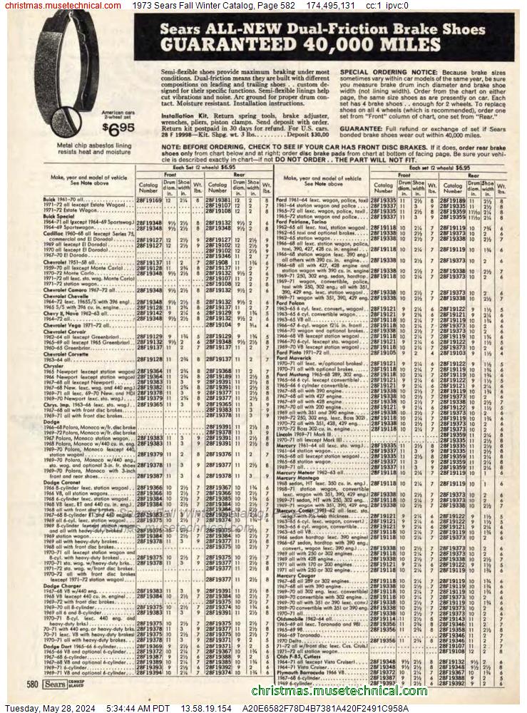 1973 Sears Fall Winter Catalog, Page 582