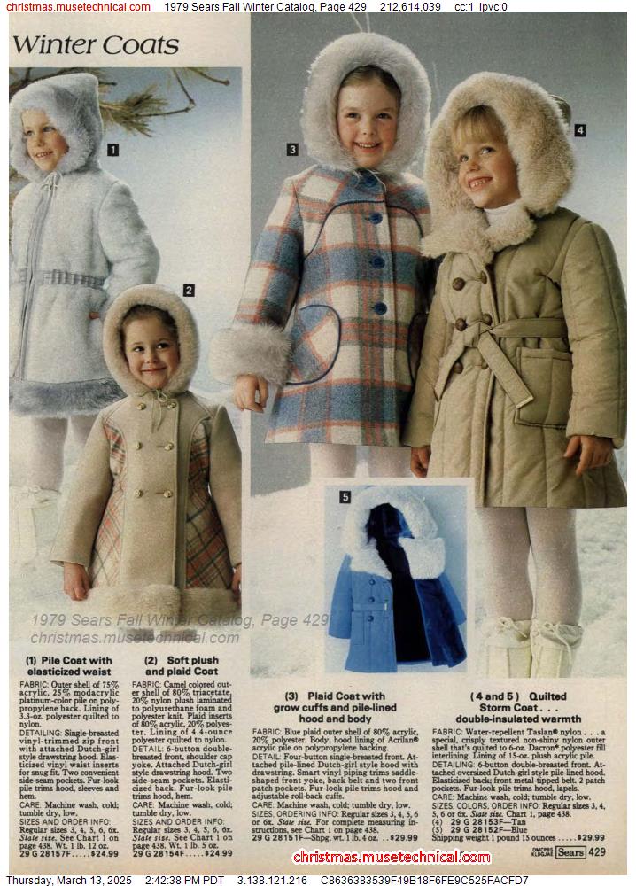 1979 Sears Fall Winter Catalog, Page 429