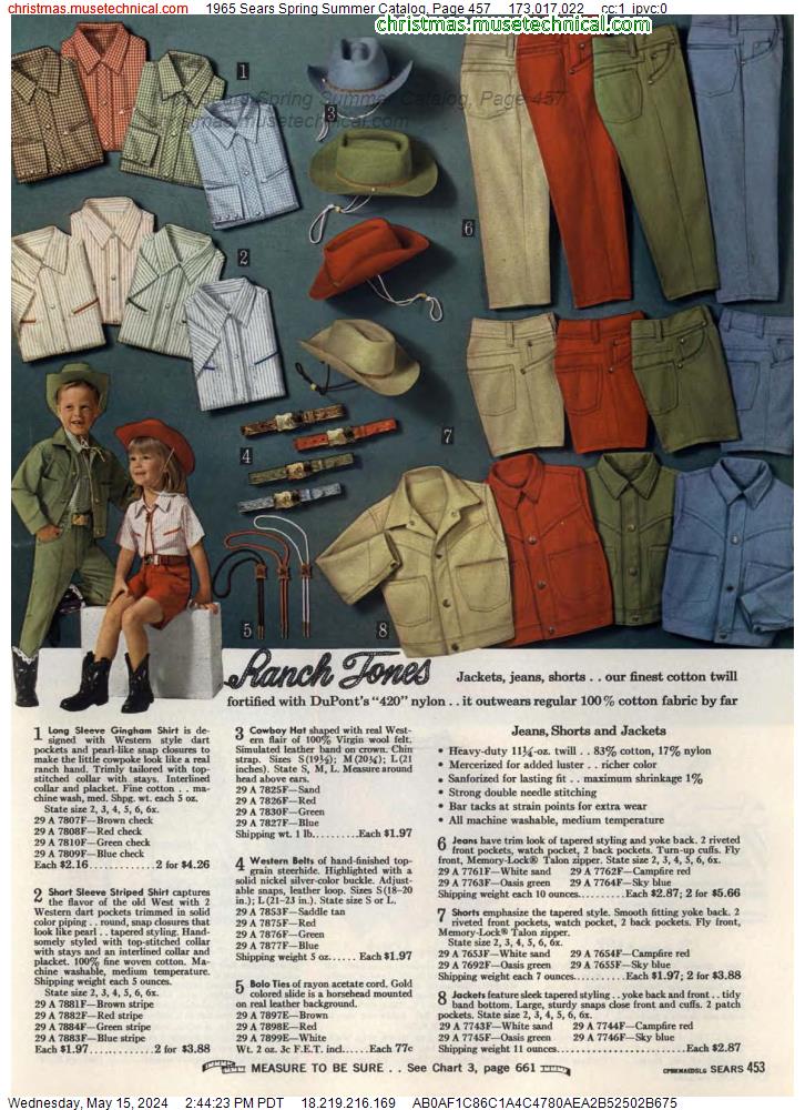 1965 Sears Spring Summer Catalog, Page 457