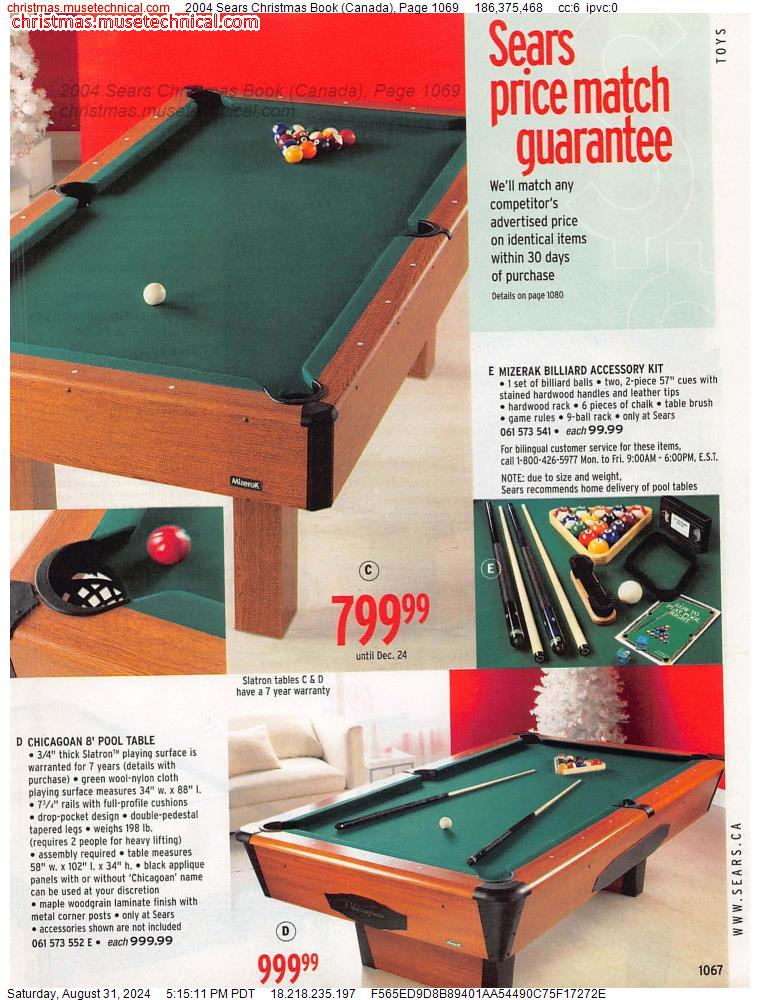 2004 Sears Christmas Book (Canada), Page 1069