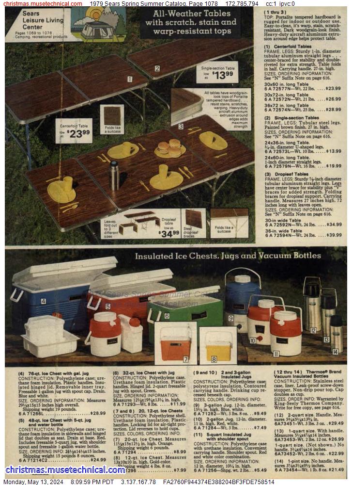 1979 Sears Spring Summer Catalog, Page 1078