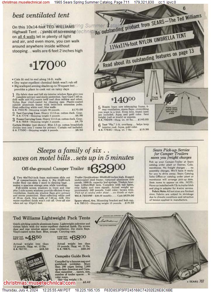 1965 Sears Spring Summer Catalog, Page 711