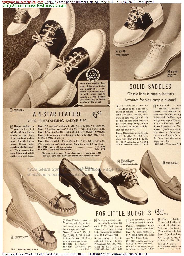 1956 Sears Spring Summer Catalog, Page 183