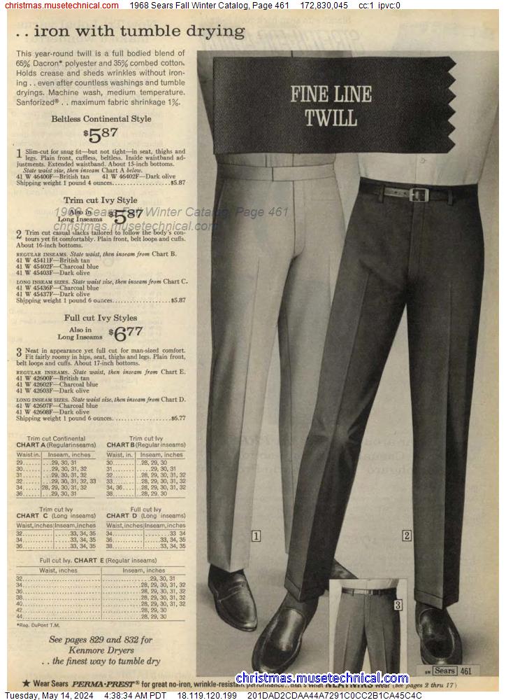 1968 Sears Fall Winter Catalog, Page 461