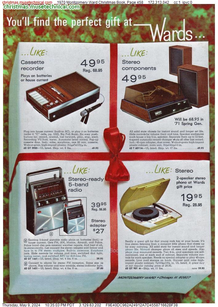 1970 Montgomery Ward Christmas Book, Page 458