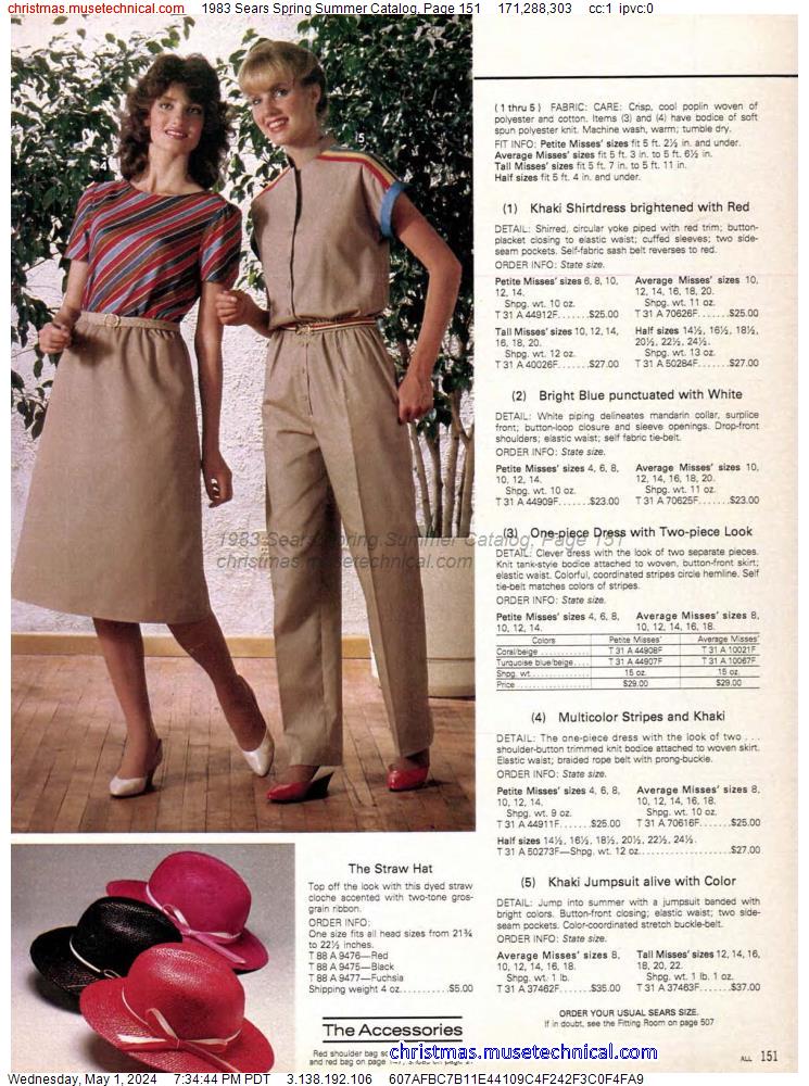 1983 Sears Spring Summer Catalog, Page 151