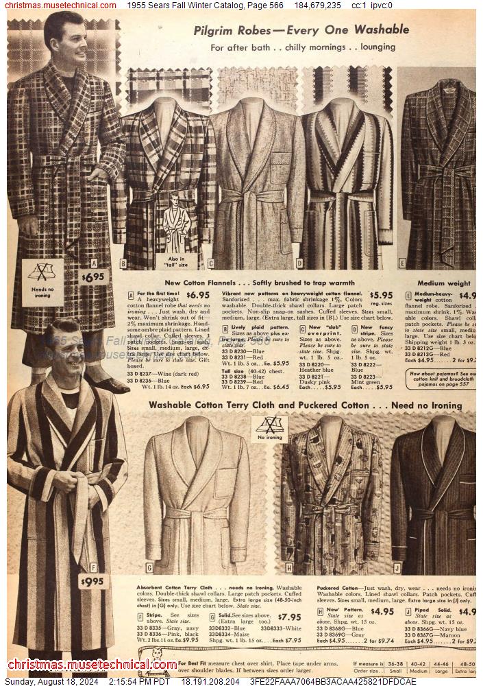 1955 Sears Fall Winter Catalog, Page 566