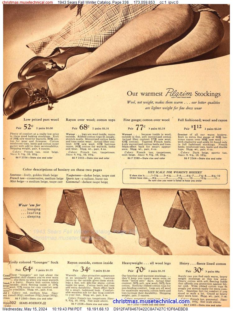 1943 Sears Fall Winter Catalog, Page 336
