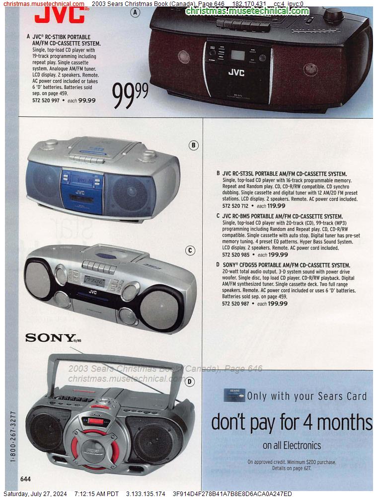 2003 Sears Christmas Book (Canada), Page 646