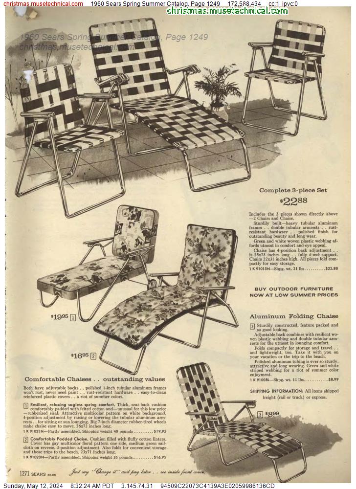 1960 Sears Spring Summer Catalog, Page 1249
