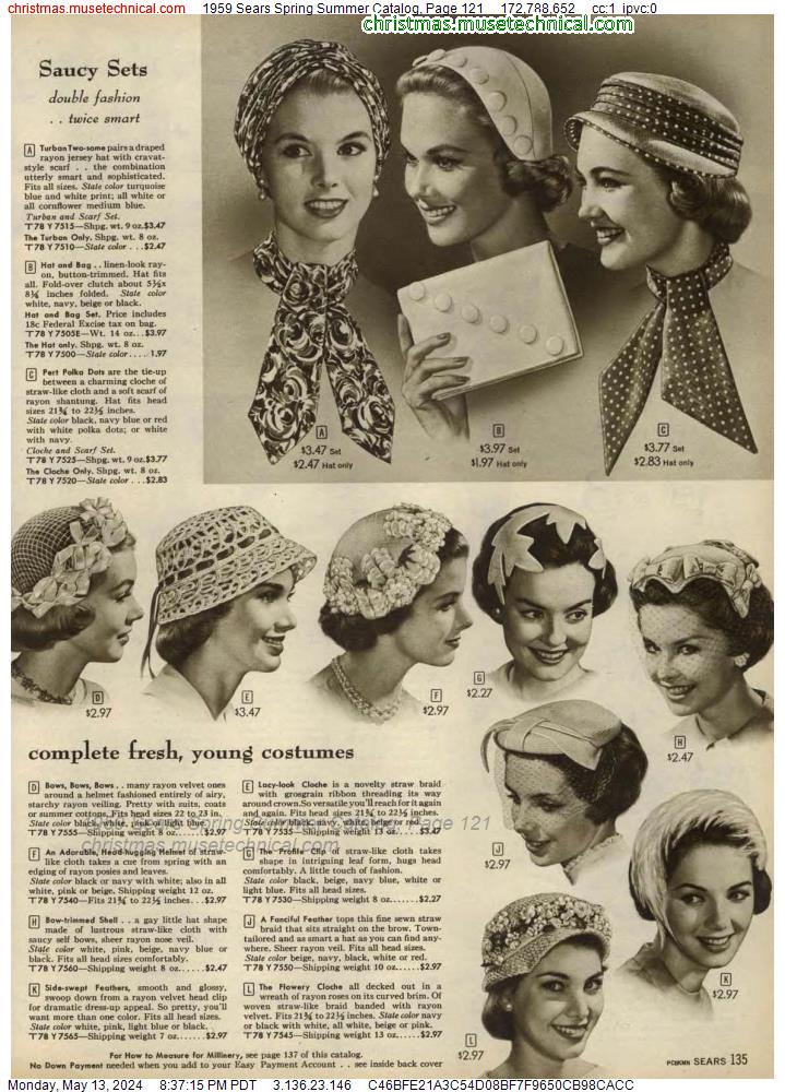 1959 Sears Spring Summer Catalog, Page 121
