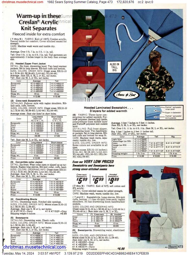 1982 Sears Spring Summer Catalog, Page 473
