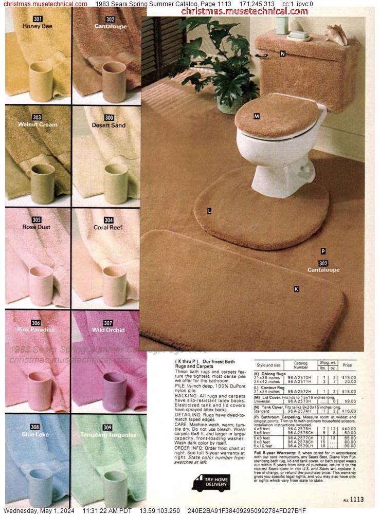 1983 Sears Spring Summer Catalog, Page 1113
