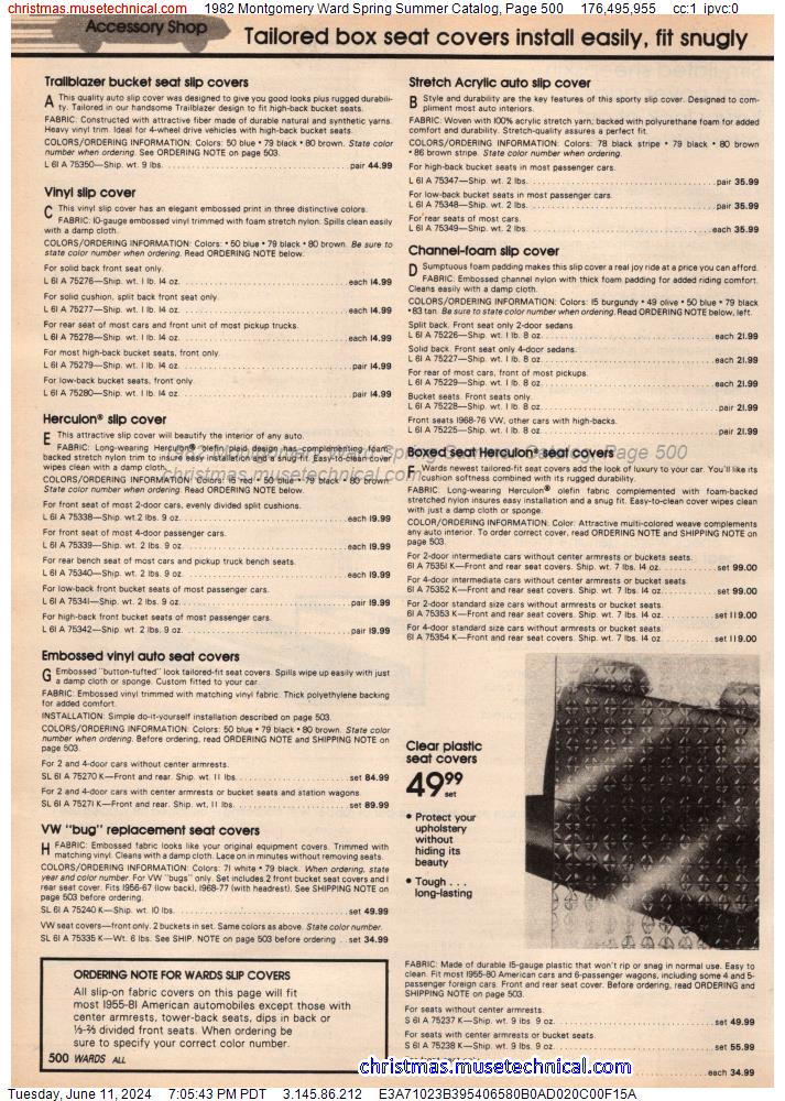 1982 Montgomery Ward Spring Summer Catalog, Page 500