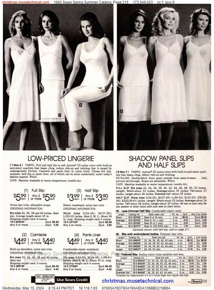 1982 Sears Spring Summer Catalog, Page 215