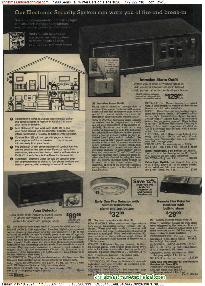 1980 Sears Fall Winter Catalog, Page 1026