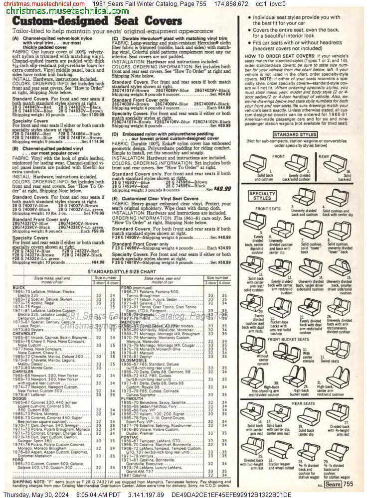 1981 Sears Fall Winter Catalog, Page 755