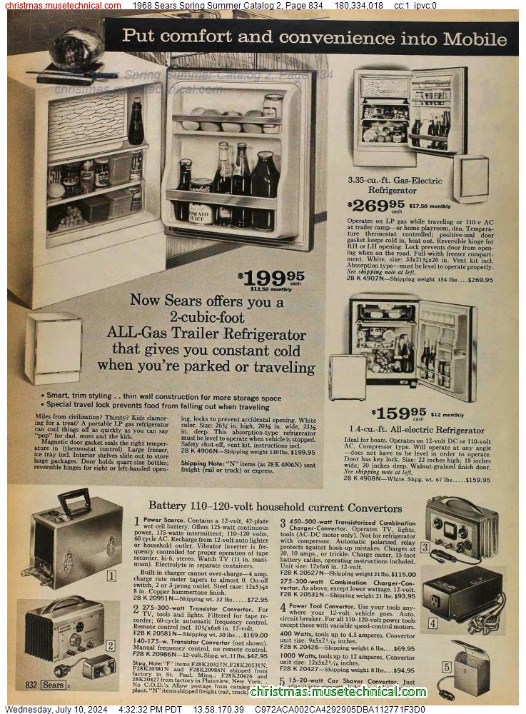1968 Sears Spring Summer Catalog 2, Page 834