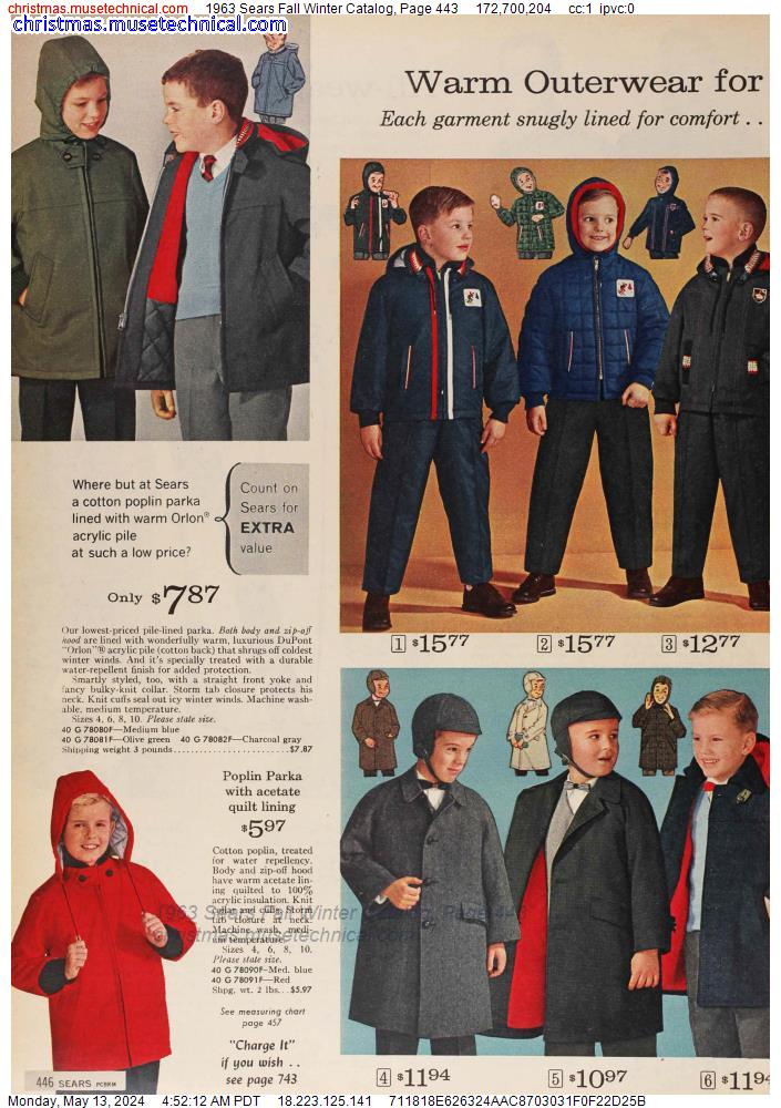 1963 Sears Fall Winter Catalog, Page 443