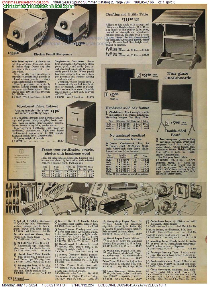 1968 Sears Spring Summer Catalog 2, Page 784