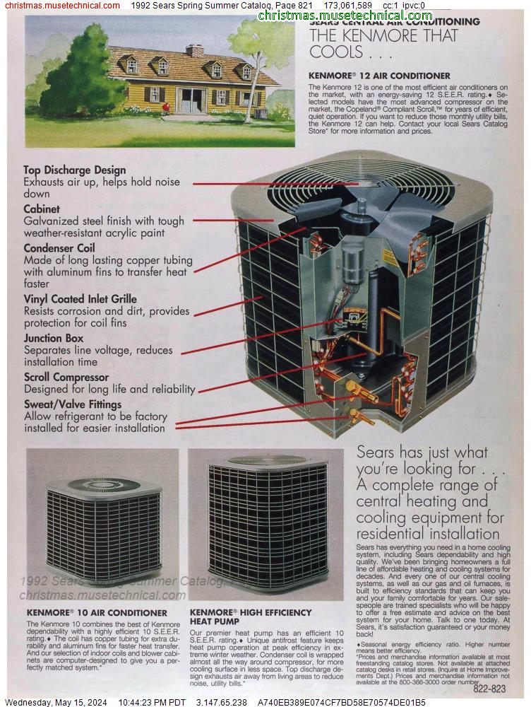 1992 Sears Spring Summer Catalog, Page 821