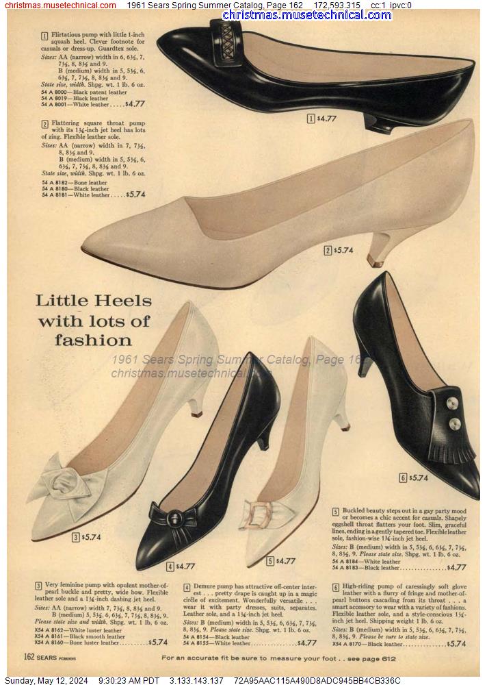1961 Sears Spring Summer Catalog, Page 162