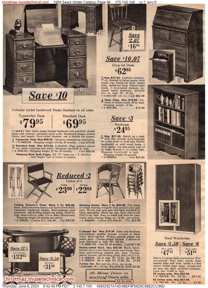 1969 Sears Winter Catalog, Page 86