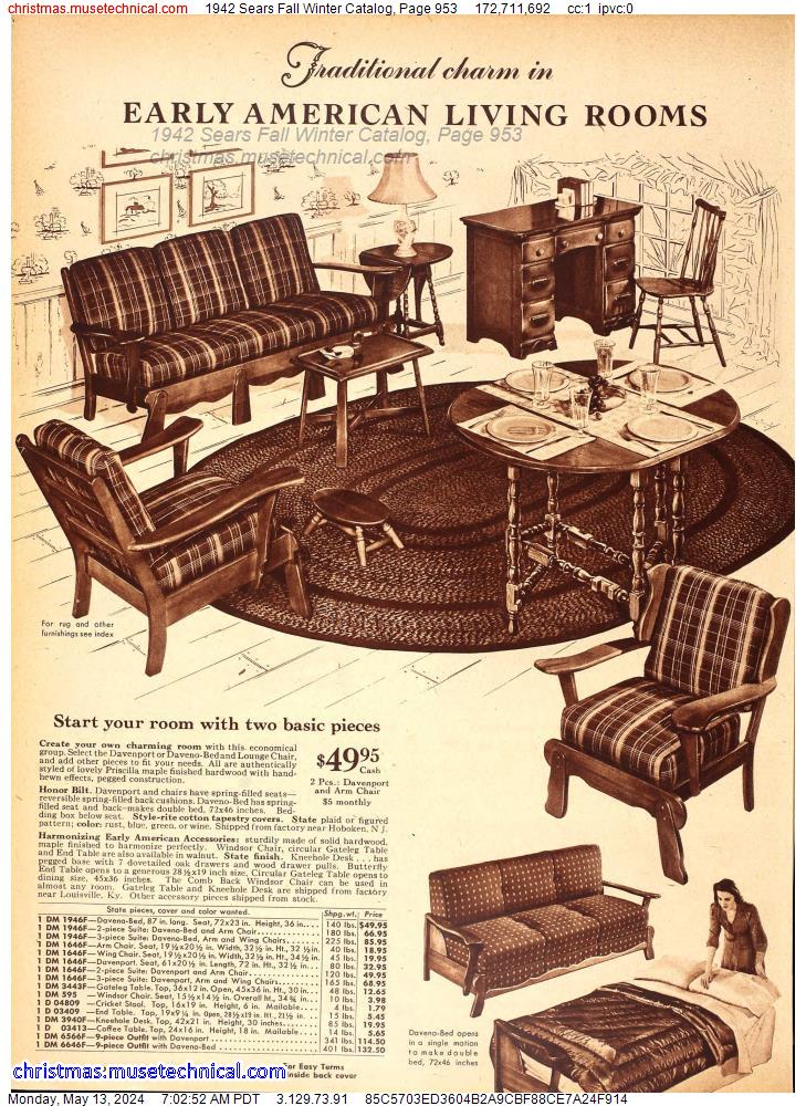 1942 Sears Fall Winter Catalog, Page 953