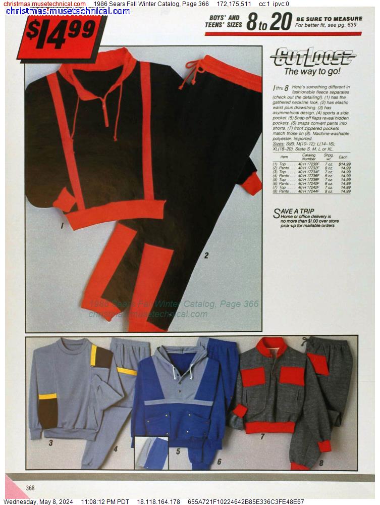 1986 Sears Fall Winter Catalog, Page 366