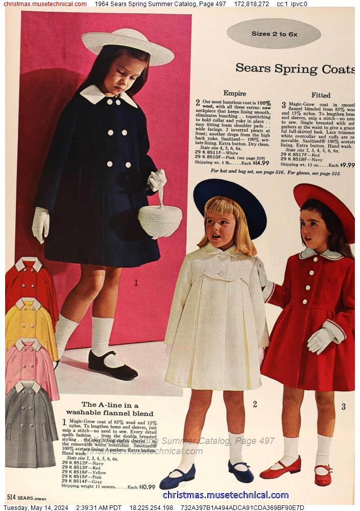 1964 Sears Spring Summer Catalog, Page 497