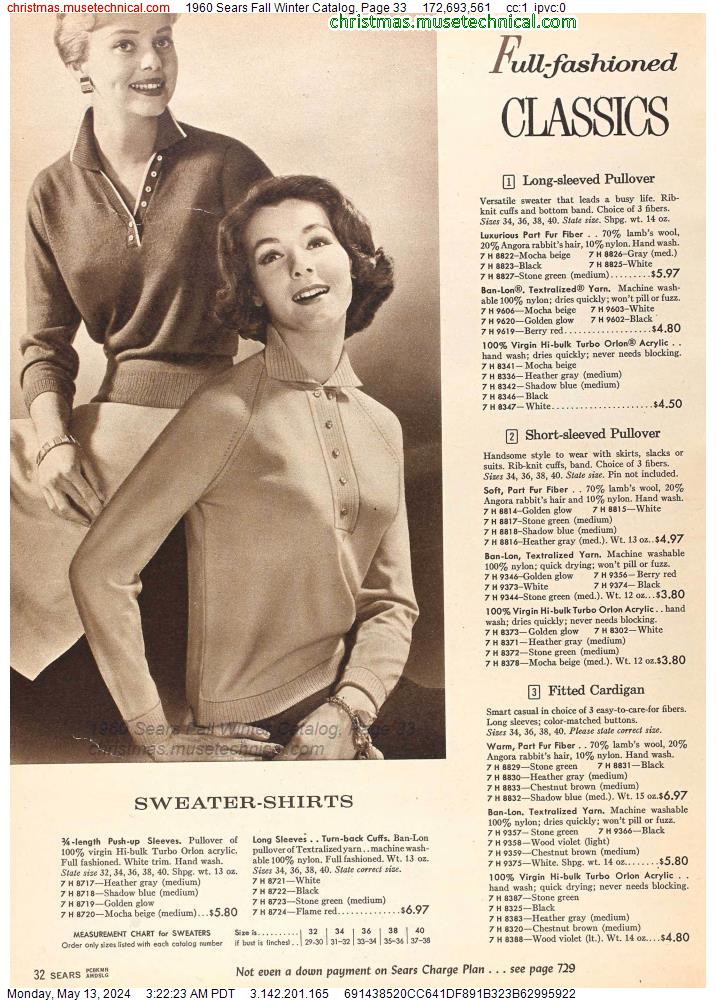 1960 Sears Fall Winter Catalog, Page 33