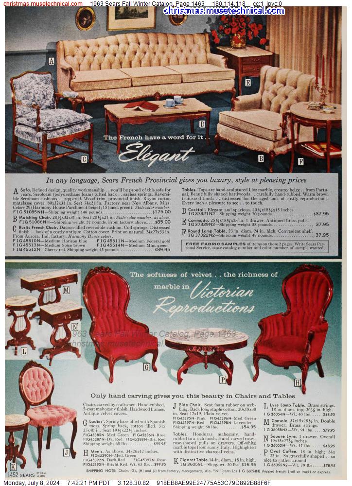 1963 Sears Fall Winter Catalog, Page 1463