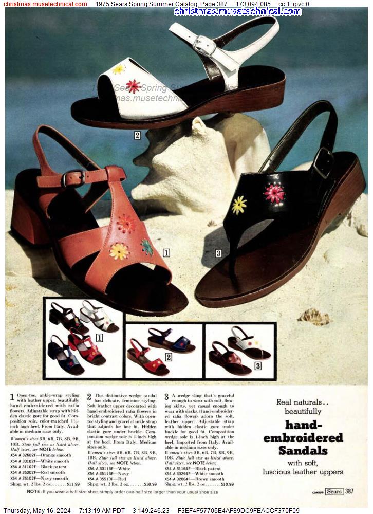1975 Sears Spring Summer Catalog, Page 387