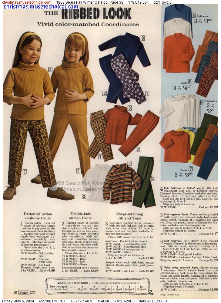 1968 Sears Fall Winter Catalog, Page 38