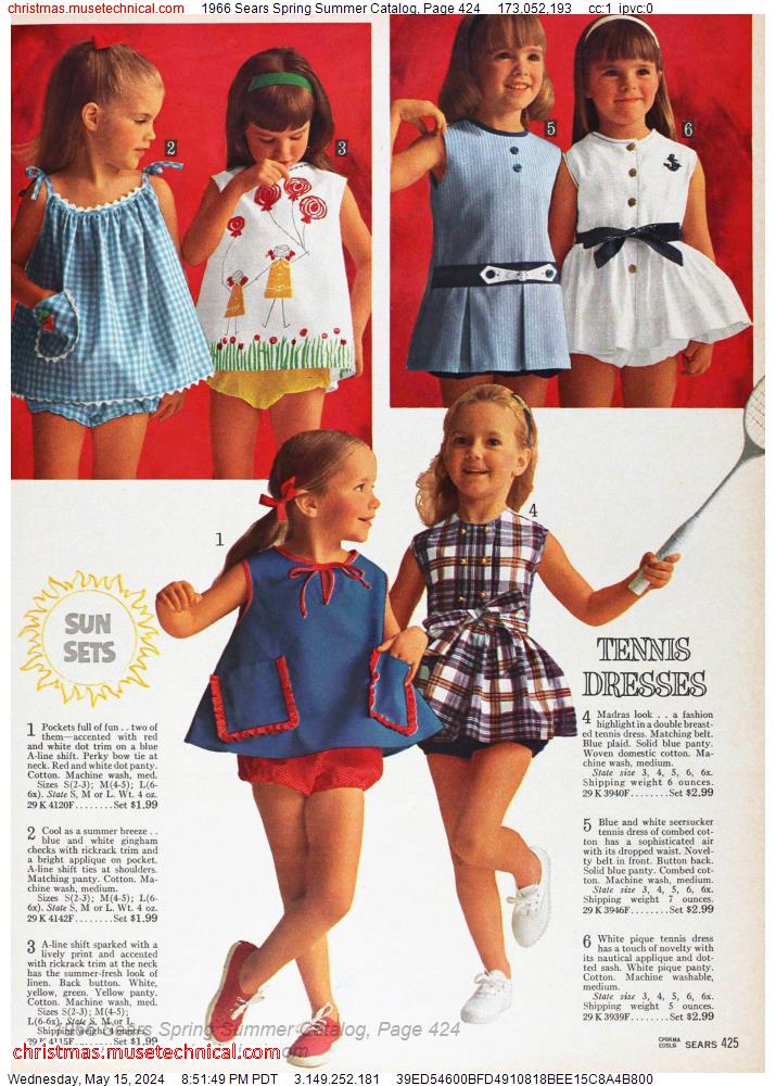 1966 Sears Spring Summer Catalog, Page 424