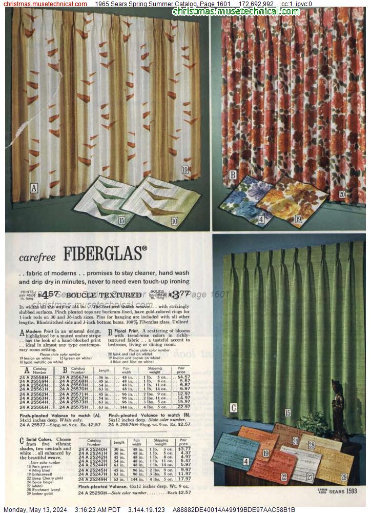 1965 Sears Spring Summer Catalog, Page 1601