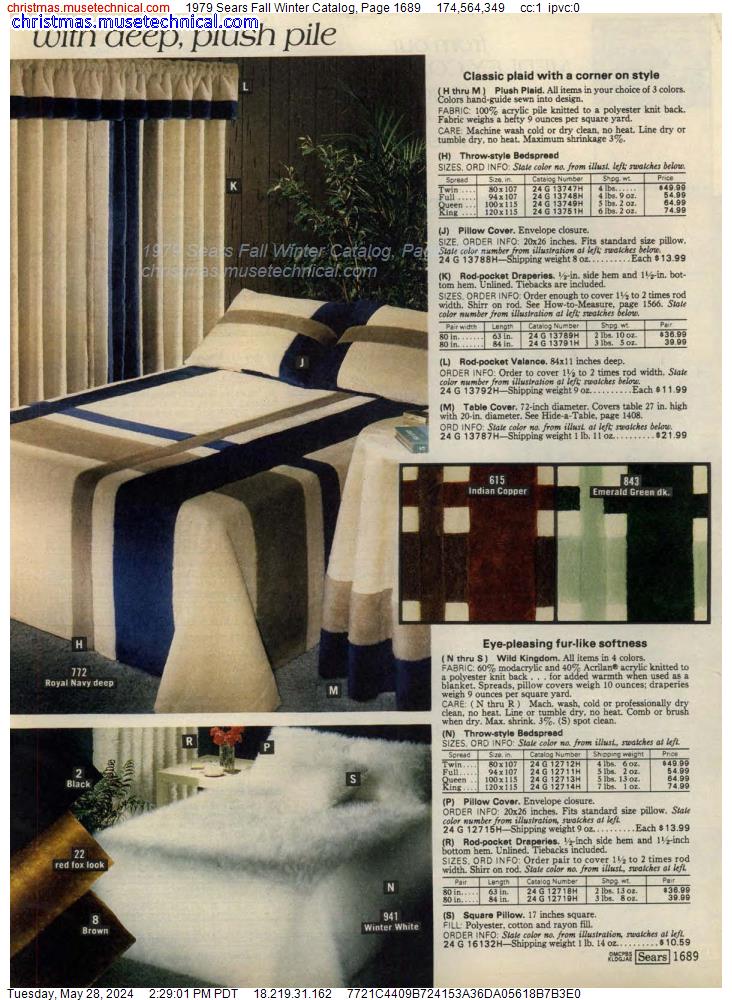 1979 Sears Fall Winter Catalog, Page 1689