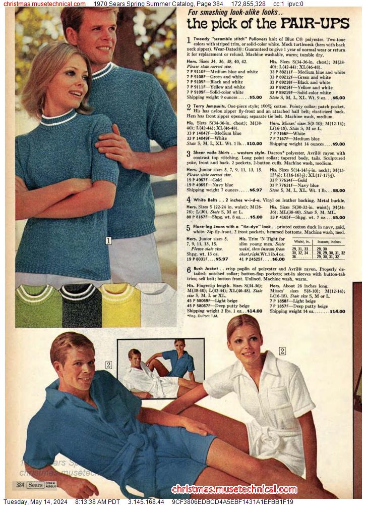1970 Sears Spring Summer Catalog, Page 384