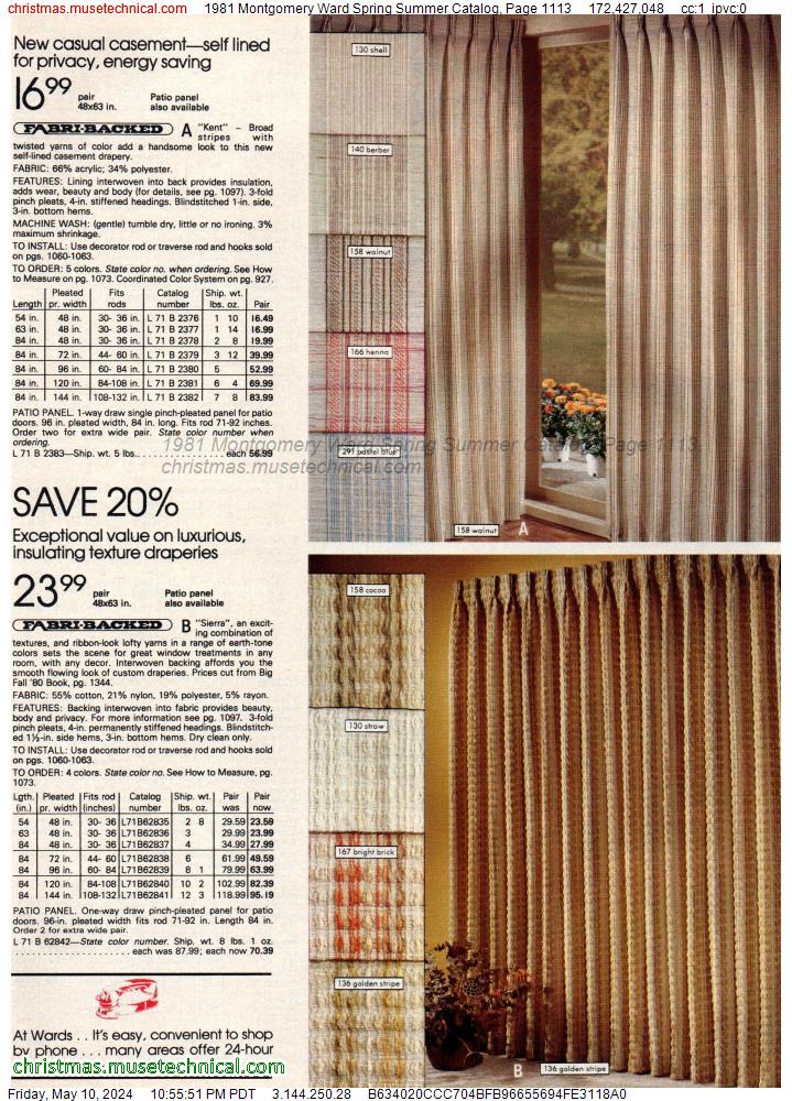 1981 Montgomery Ward Spring Summer Catalog, Page 1113
