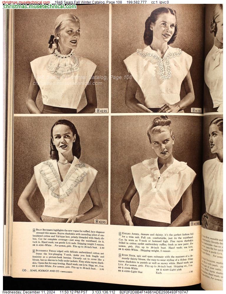 1946 Sears Fall Winter Catalog, Page 108