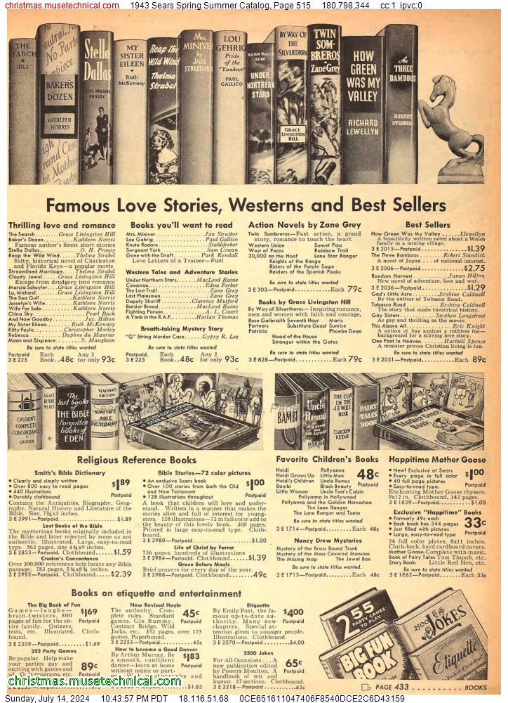 1943 Sears Spring Summer Catalog, Page 515