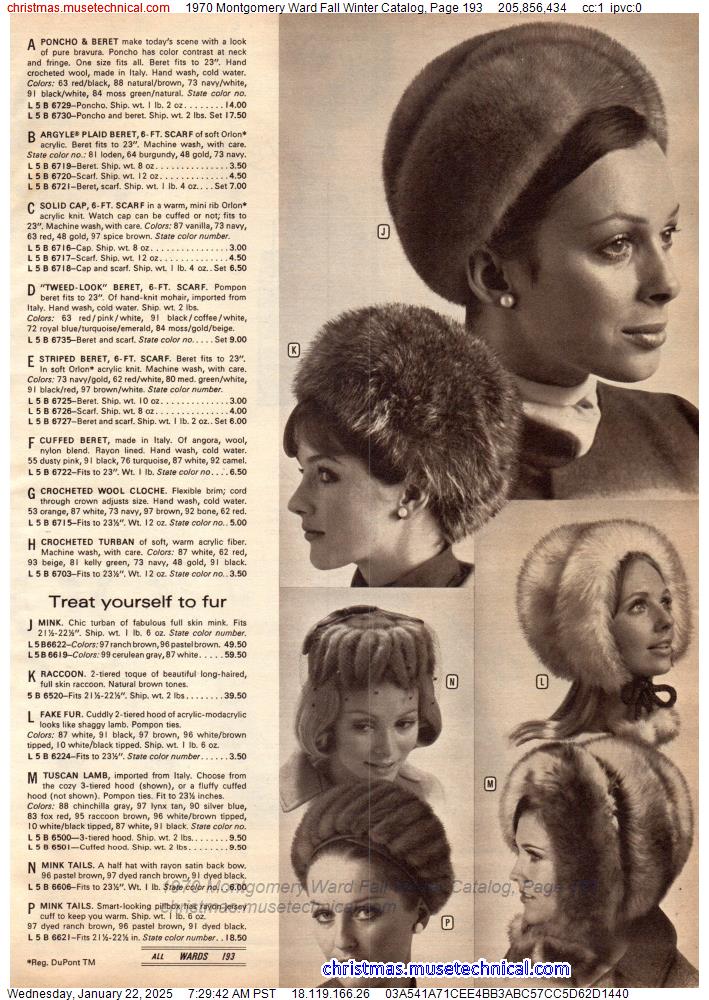 1970 Montgomery Ward Fall Winter Catalog, Page 193