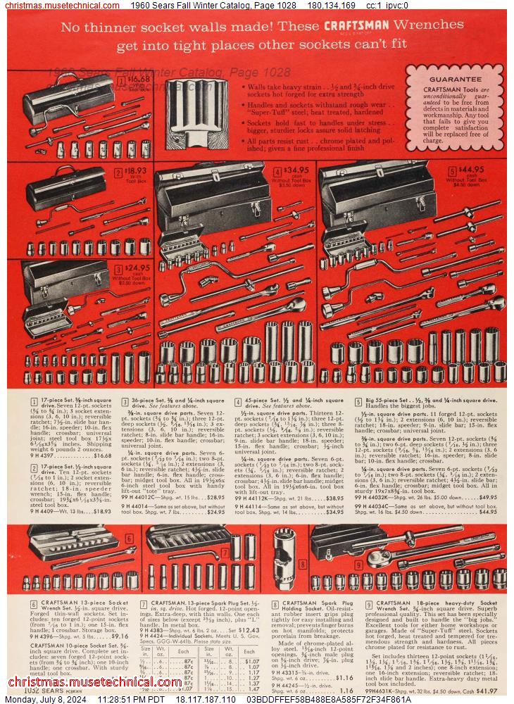 1960 Sears Fall Winter Catalog, Page 1028