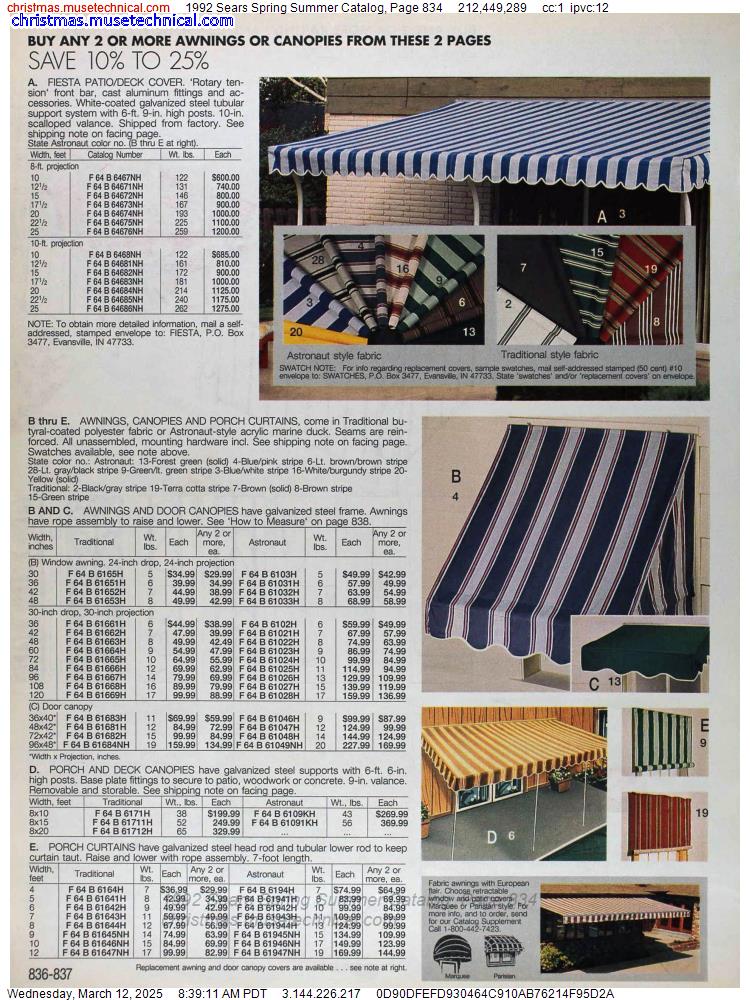 1992 Sears Spring Summer Catalog, Page 834