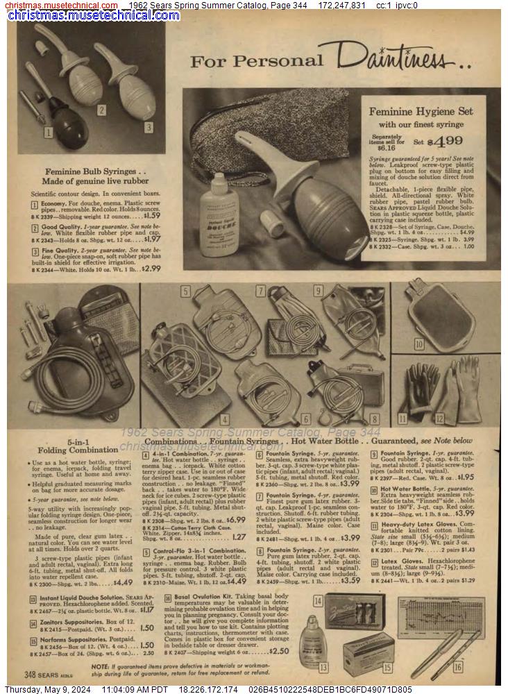 1962 Sears Spring Summer Catalog, Page 344 Christmas