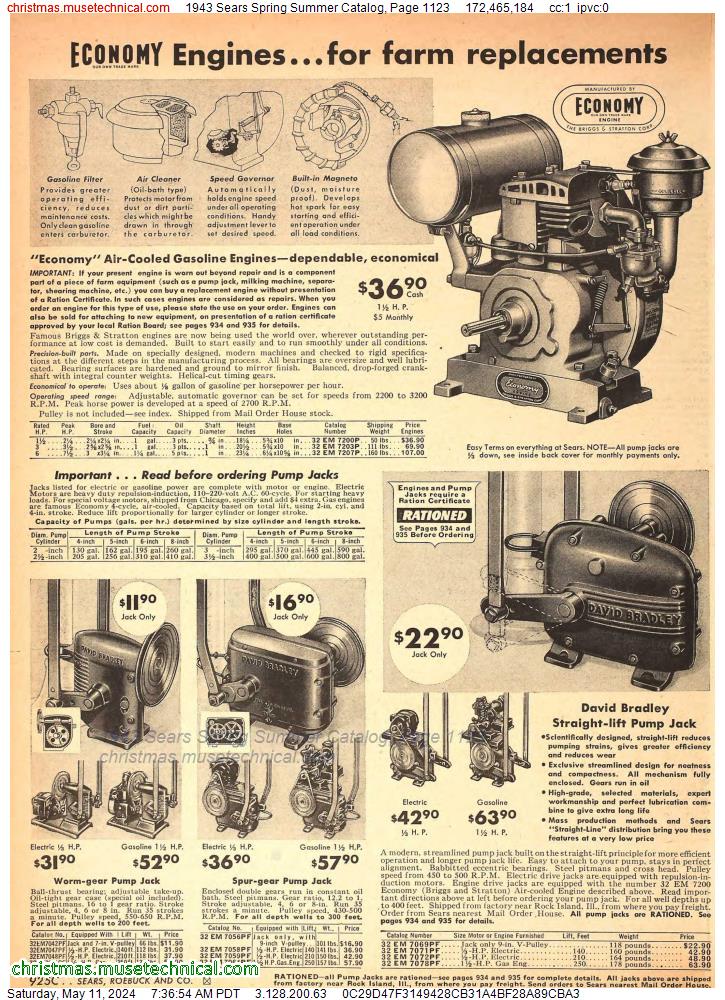 1943 Sears Spring Summer Catalog, Page 1123
