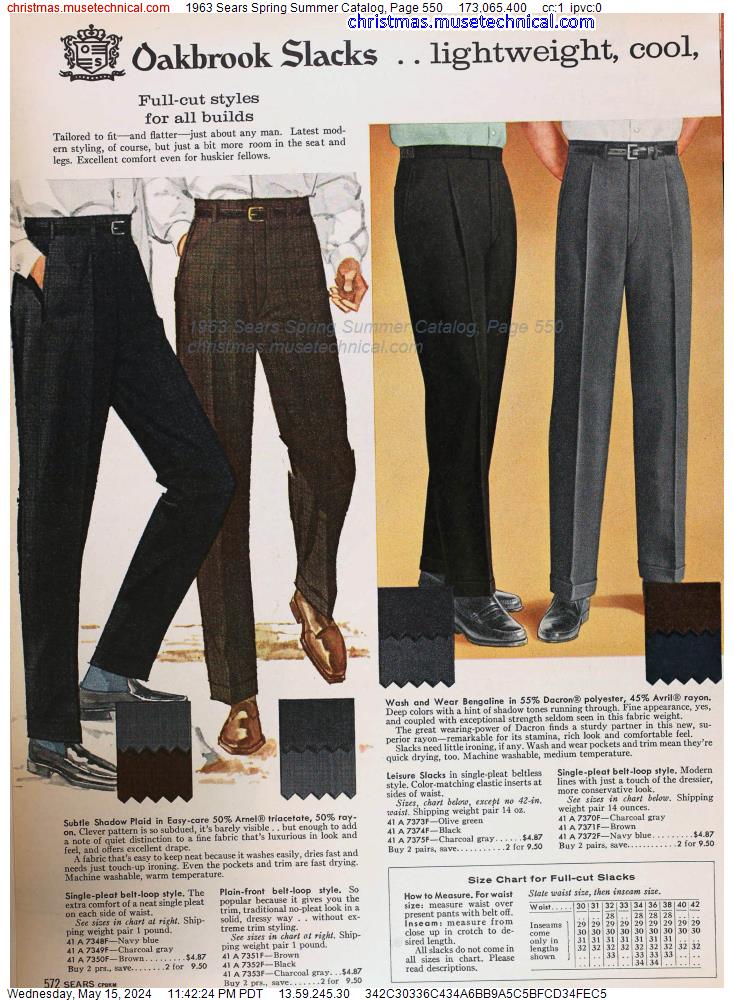 1963 Sears Spring Summer Catalog, Page 550