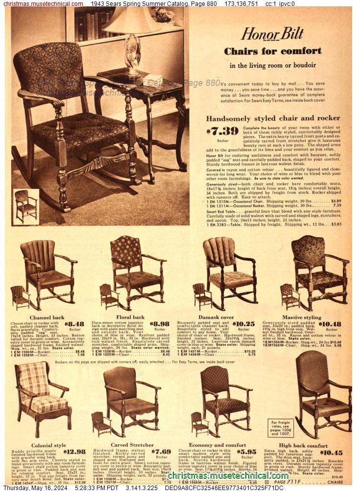 1943 Sears Spring Summer Catalog, Page 880