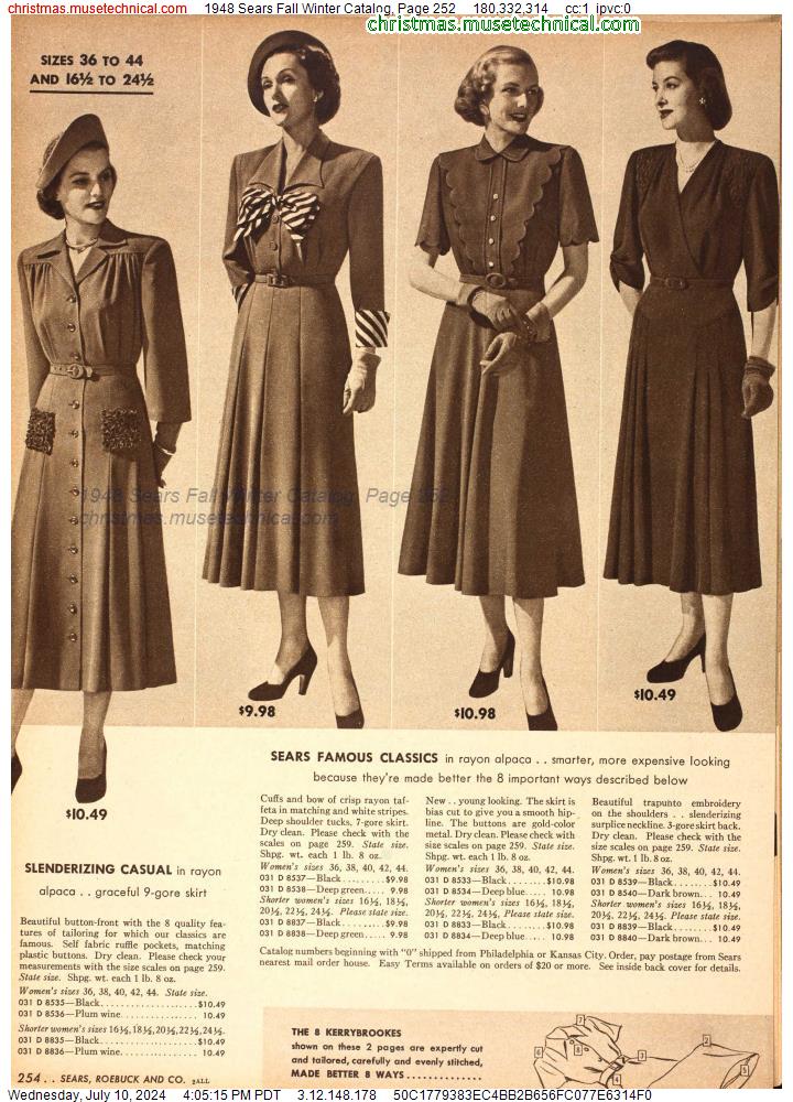 1948 Sears Fall Winter Catalog, Page 252