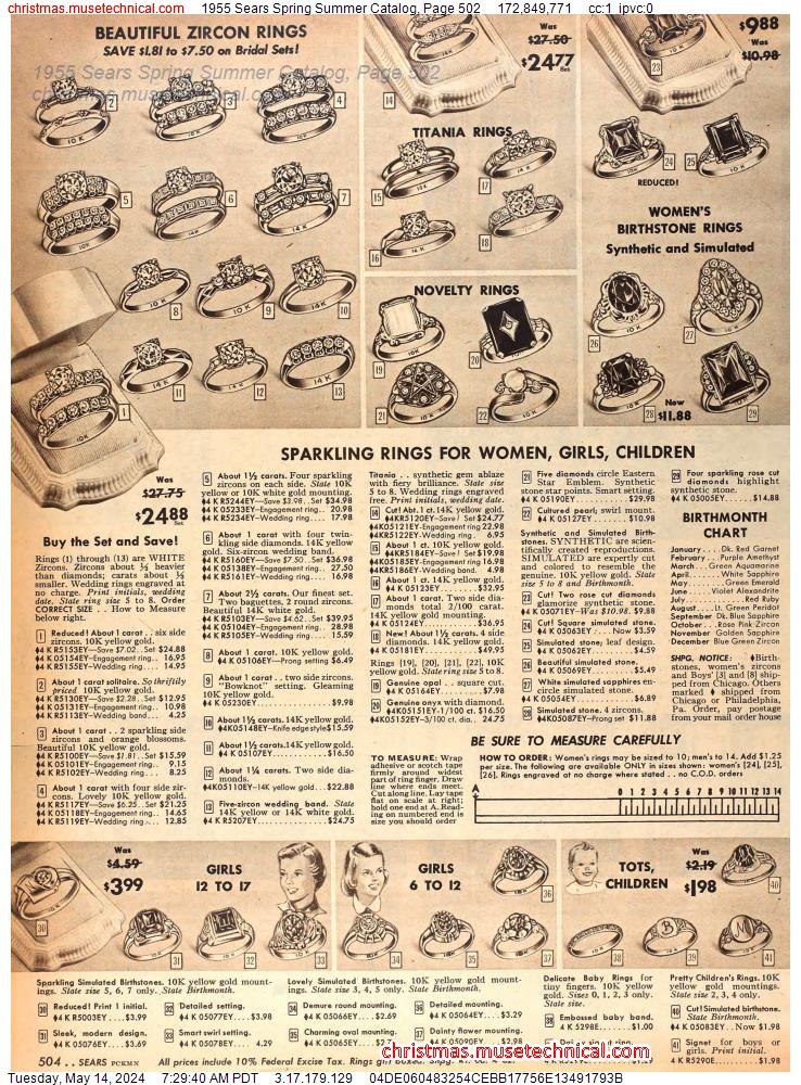 1955 Sears Spring Summer Catalog, Page 502